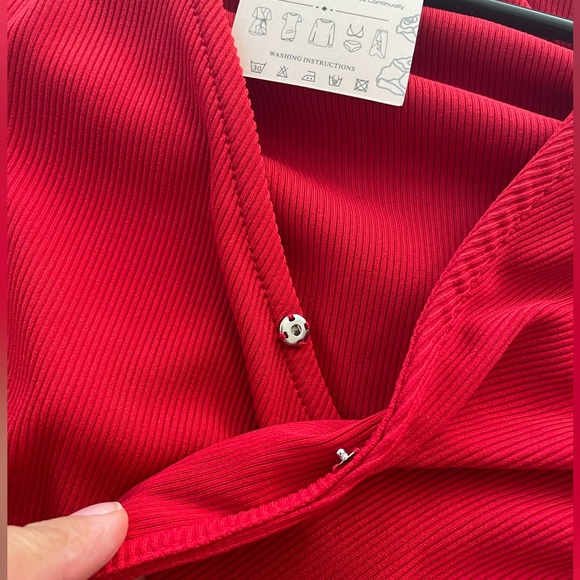 NWT BTFBM Red Ribbed Dress - Picture 2 of 4